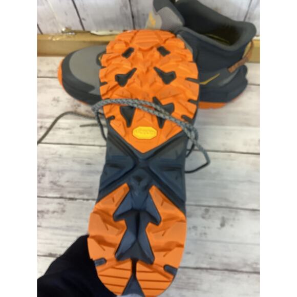 Hoka Men's Gray and Orange Hiking Shoes - Picture 6 of 6